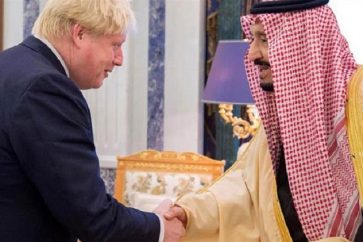 Boris Johnson et le roi saoudien Salman ben Abdel Aziz