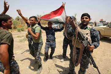 soldats irakiens, drapeau irakien