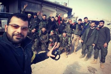 Une selfie des soldats syriens avant le lancement de la bataille ce vendredi