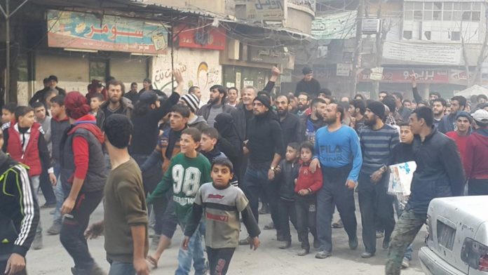 Protestations à Alep