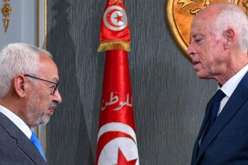 Kais Saied et Rached Ghannouchi