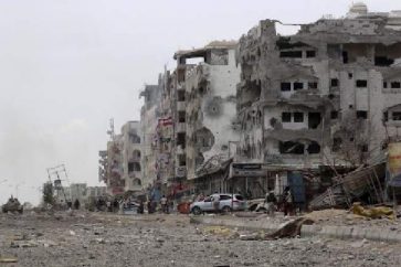 La ville de Haradh détruite par les bombardements saoudo-US