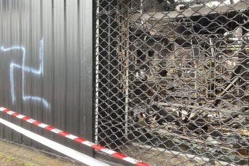 L'intérieur de la boucherie Halal a été entièrement détruite par l'incendie