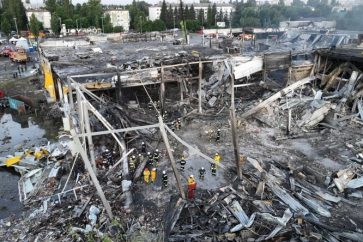 Selon Moscou, une frappe contre un dépôt d'armes occidentales a provoqué un incendie dans un centre commercial «non fonctionnel».