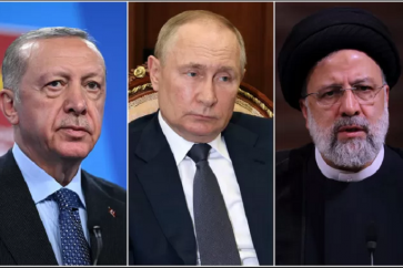 Les présidents Erdogan, Poutine et Raïssi