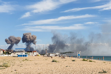 Explosion dans un dépôt situé sur le territoire de l'aérodrome militaire de Saki.