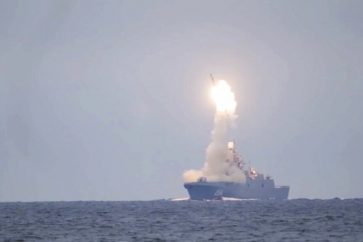 Le test d'un missile Zircon dans la mer Blanche, le 7 octobre 2020 (image d'illustration).