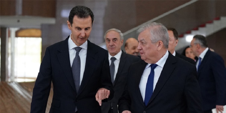 Le président syrien Bachar el-Assad a accueilli Alexandre Lavrentiev, envoyé spécial du président russe Vladimir Poutine, le jeudi 12 janvier 2023.
