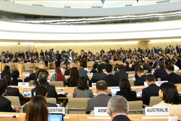 Une réunion du Conseil des droits de l'homme des Nations Unies à Genève