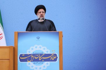 Le président iranien Ebrahim Raïssi lors d'une réunion avec des érudits religieux sunnites à Téhéran, le 31 août 2023. ©president.ir