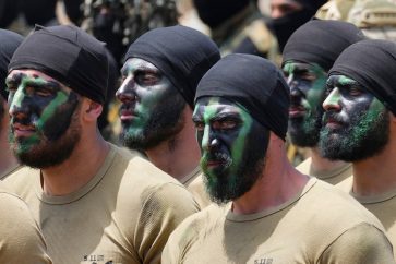 Des combattants de la Force Radwan, unité d'élite du Hezbollah.