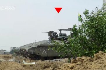 Un char israélien dans la ligne de mire des brigades Al-Qassam à Gaza.