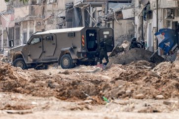 Un jeep israélien dans la Cisjordanie occupée.