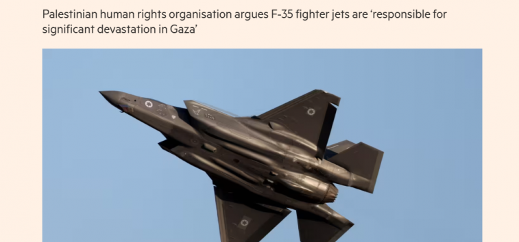 <a href="https://french.almanartv.com.lb/3256541">Grande Bretagne : Action judiciaire contre le gouvernement pour l’exportation des pièces d’avions à Israël. « Il entoure d’un grand secret ses livraisons d’armes à Israël »</a>